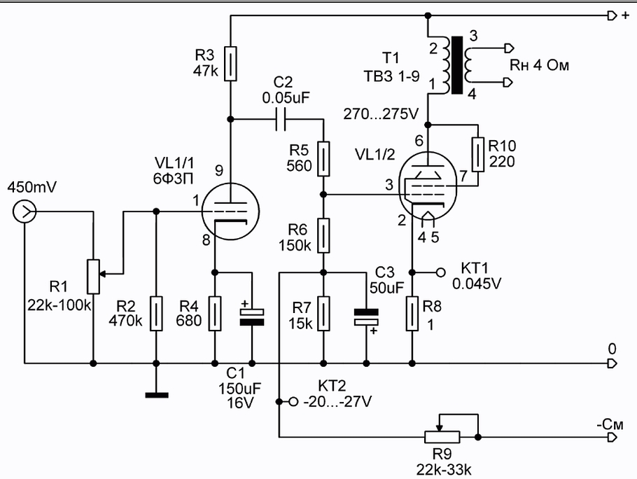 6ф5м усилитель схема