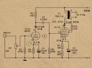 6п9 усилитель схема